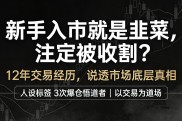 新股民入市须知：别做被收割的韭菜，先搞懂市场规律