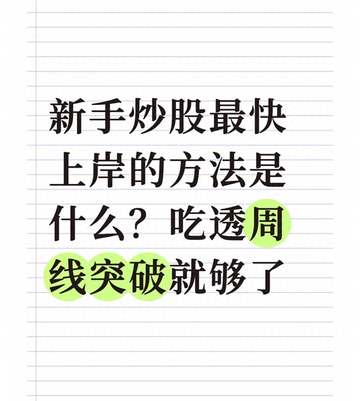 周线选股技巧_新股民操盘实战：炒股软件一点就透_周线突破战法