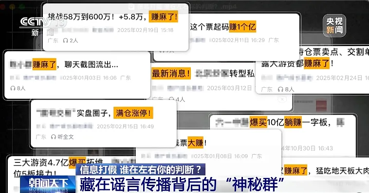 资本市场虚假信息调查_股票群骗局配资_机构举报游资谣言