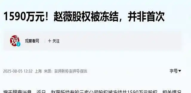 赵薇炒股赔钱_赵薇 封杀 离婚 股权冻结